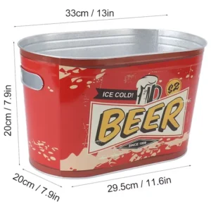 Cubetera De Hierro Vintage Para Cervezas Hielera Portátil - Imagen 3